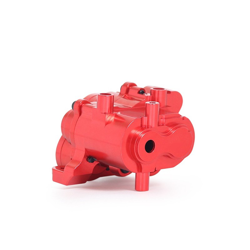 Casinlog Metal Central Transmission Gearbox with Gear Box Mount Holder for 1/10 RC Crawler Car TRX4 TRX6 Accessories,Red 