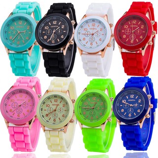 Miwell Multi Colors Geneva Unisex Watch Silicone Strap Sports Quartz Wristwatch Gilrs Boys WH0199-50