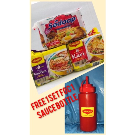 Buy Combo Set Maggi Curry X1 Pack Maggi Tomyam X1 Pack Mie Sedap Goreng X1 Pack Free 1maggi Sauce Bottle Seetracker Malaysia