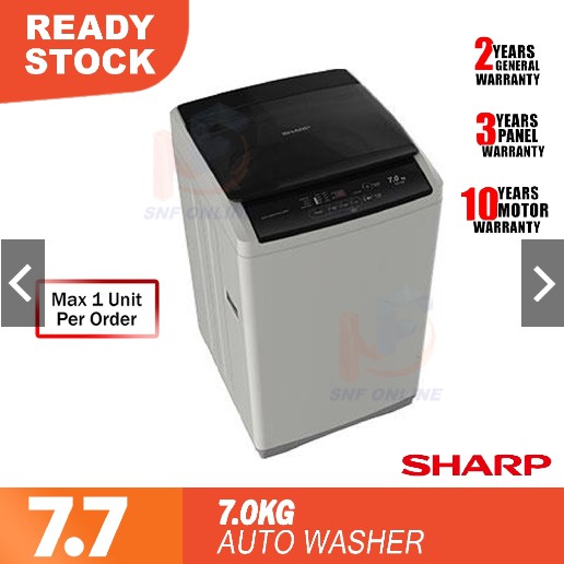 Sharp 7KG Fully Auto Washing Machine Washer ESX705 ES718X Mesin Basuh ...