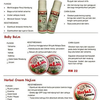 SET TRIO NAJLAA Balm Herbal Krim & Herbal Oil  Shopee 