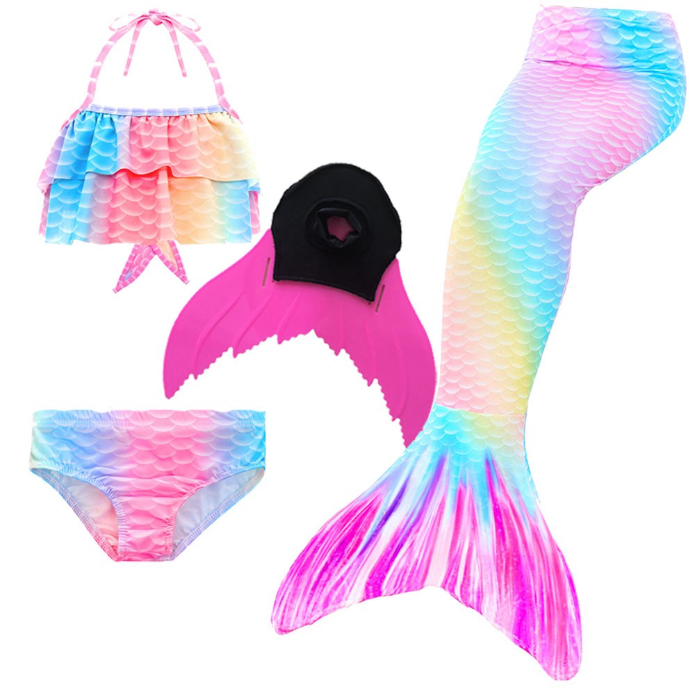 Fancy Mermaid Tails for Kids Girls Swimming Suit as Mermaid Cosplay ...