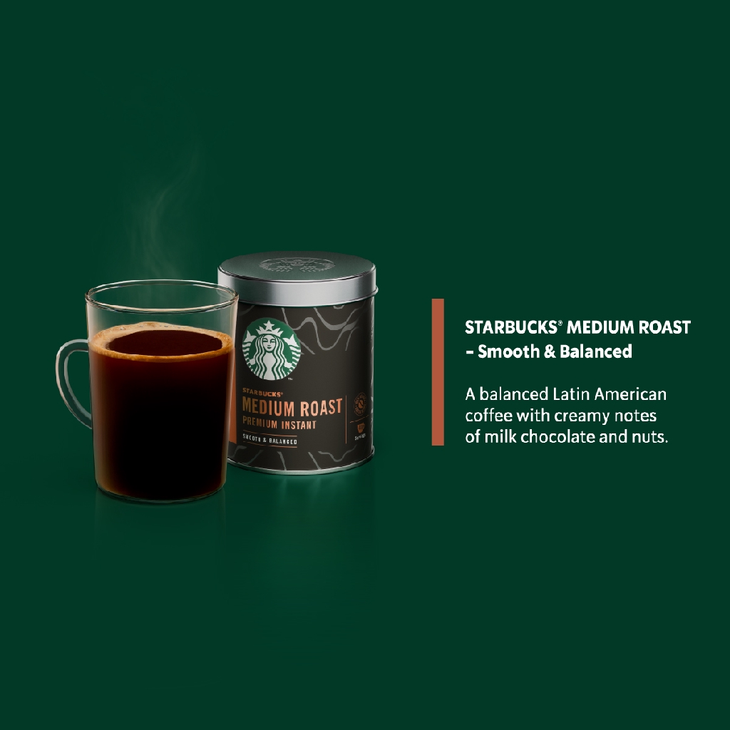 Starbucks Medium Roast Premium Instant Coffee 90g Tin Shopee Malaysia