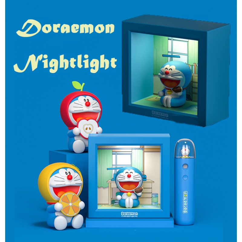 Kawaii Doraemon Nightlight Portable Cartoon Photo Frame Eye Protection  Adjustable Room Table Bedside Night Lamp Gift | Shopee Malaysia