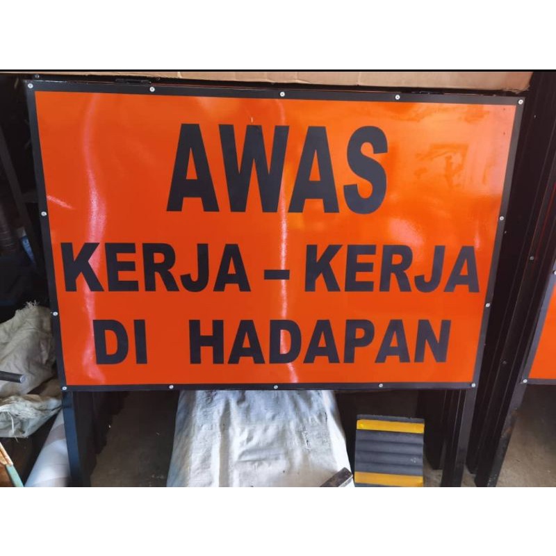 Reflective Sign Awas Signboard Papan Iklan Papan Tanda Jalan Road Safety Sign Shopee Malaysia