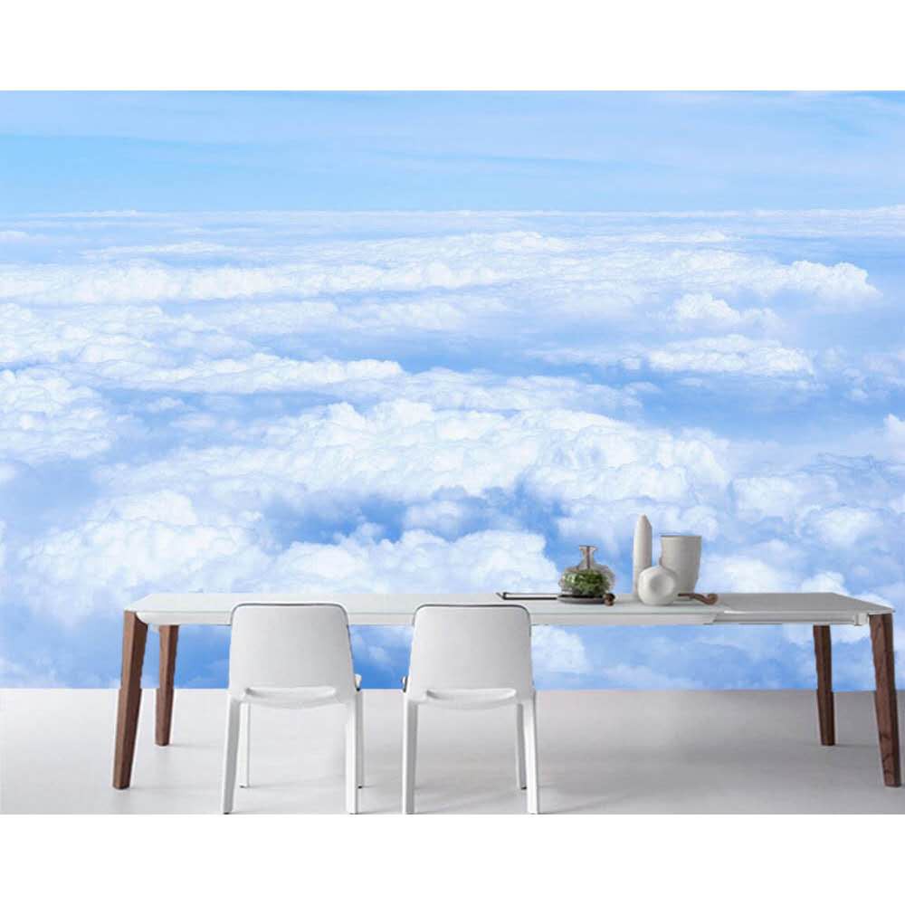 Papel de pared Sky Clouds Dari atas Pelekat kertas dinding 