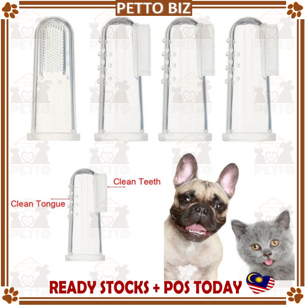 Silicone Pet Tiny Finger Toothbrush / Berus Gigi Kucing / Cleaning tool