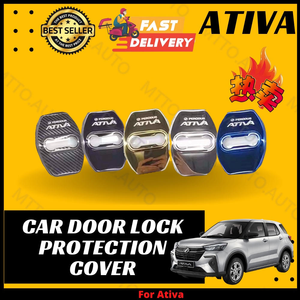 MTTO Perodua Ativa Car Door Lock Protection Cover Door Latch Striker