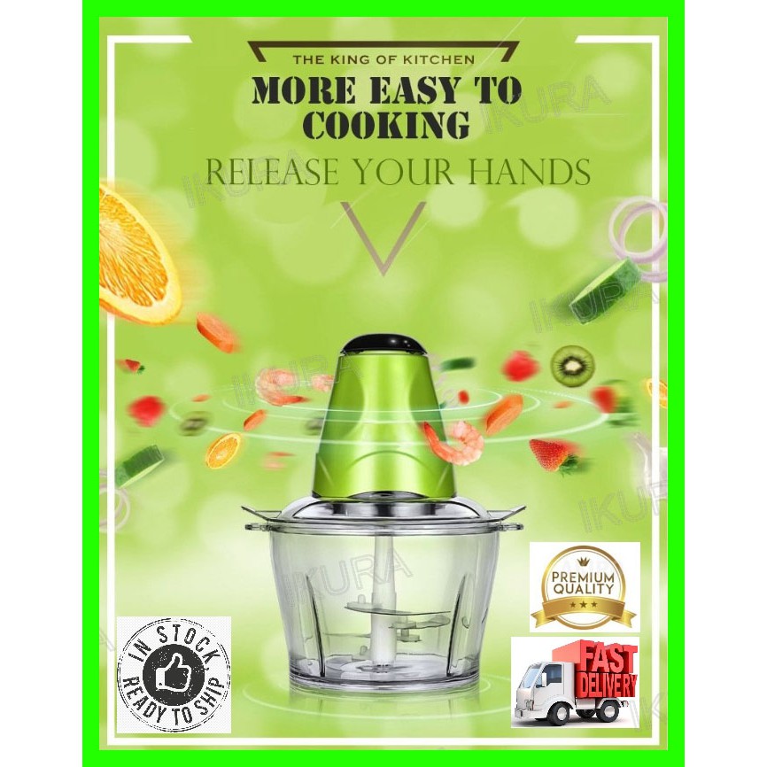 Blender Mix Food Meat Mincer Grinder Mesin Pengisar Daging 2 Litres Electrical Multifunctional