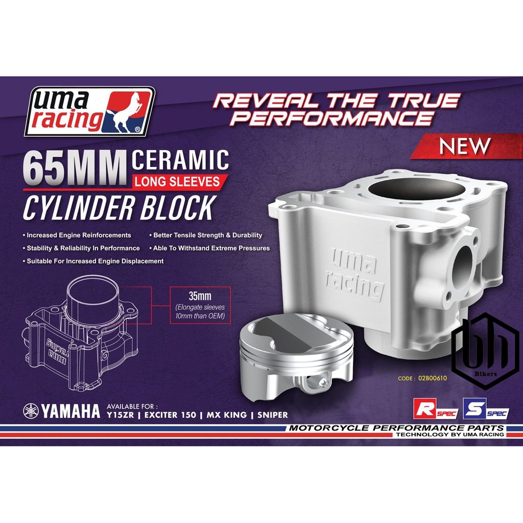 BLOCK CERAMIC + PISTON X PRO YAMAHA Y15ZR LONG SLEEVES 100