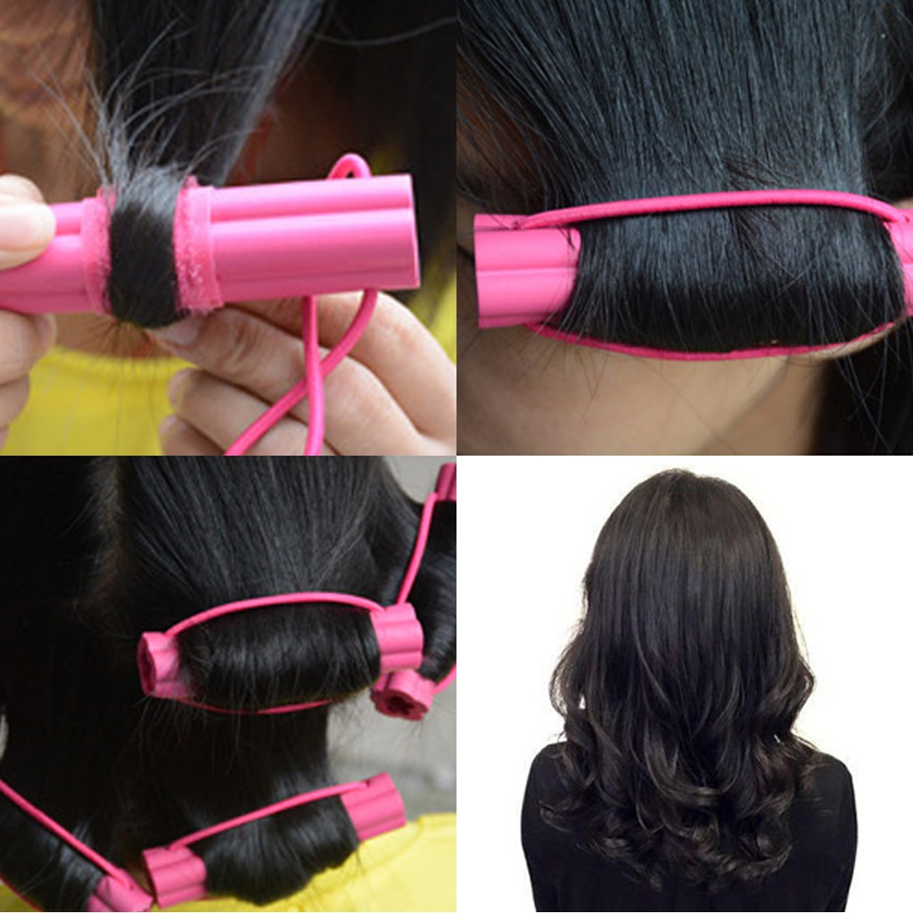 6pcs Magic Foam Sponge Hair Curler Diy Wavy Hair Travel Home Use
