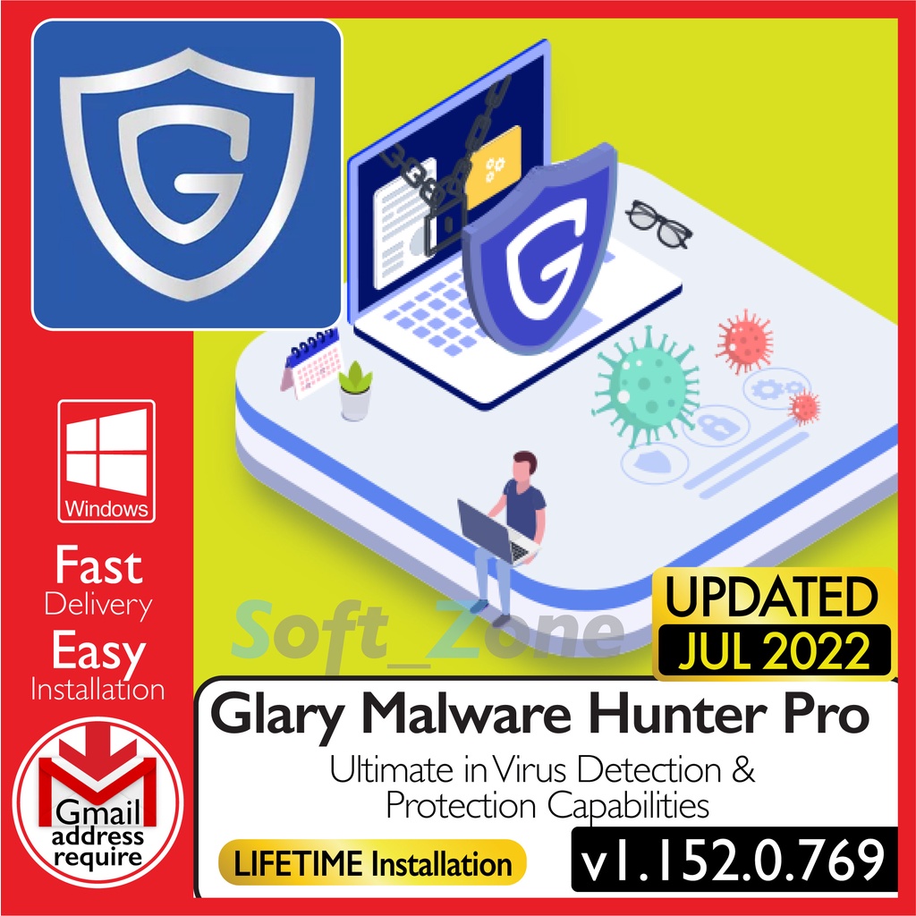 Glary Malware Hunter Pro 1.152.0.769 - Ultimate in Virus Detection & Protection [WINDOWS x64] - Digital Download