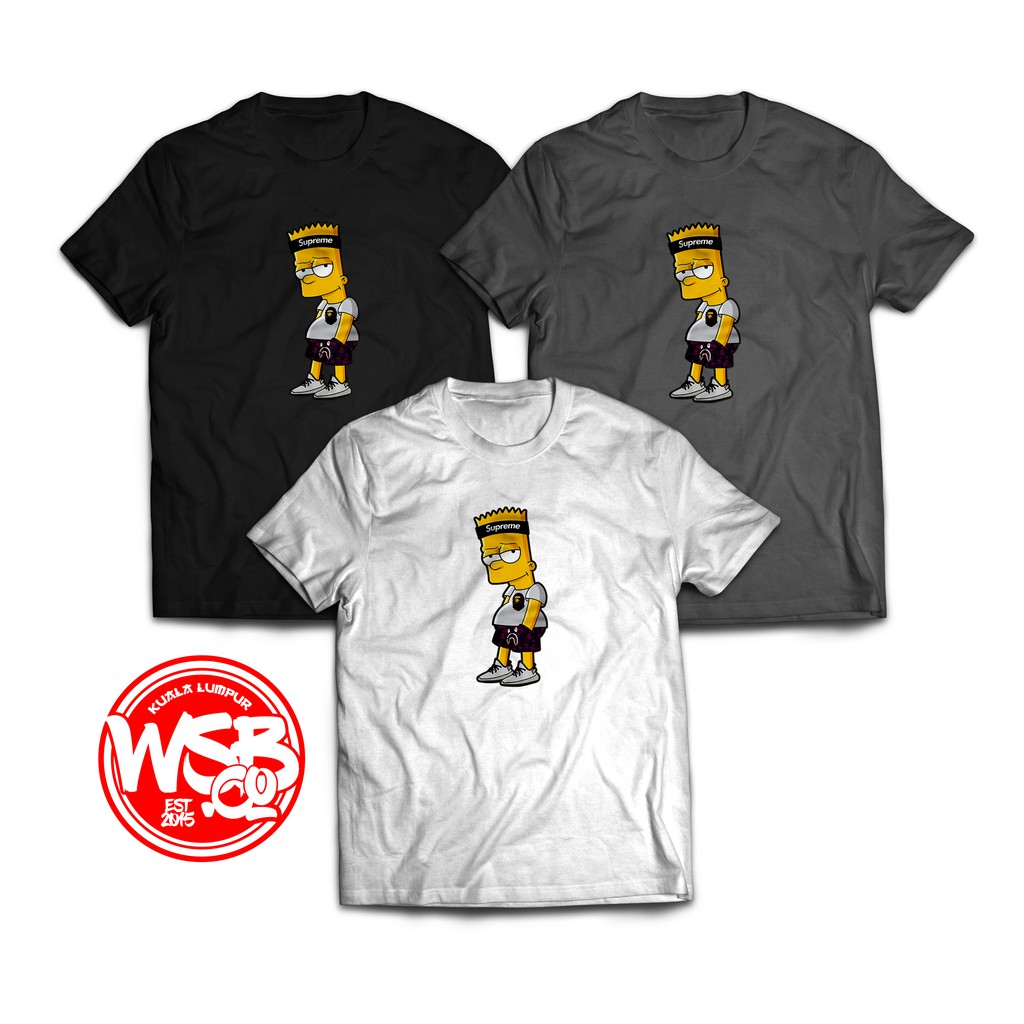 supreme x simpsons t shirt