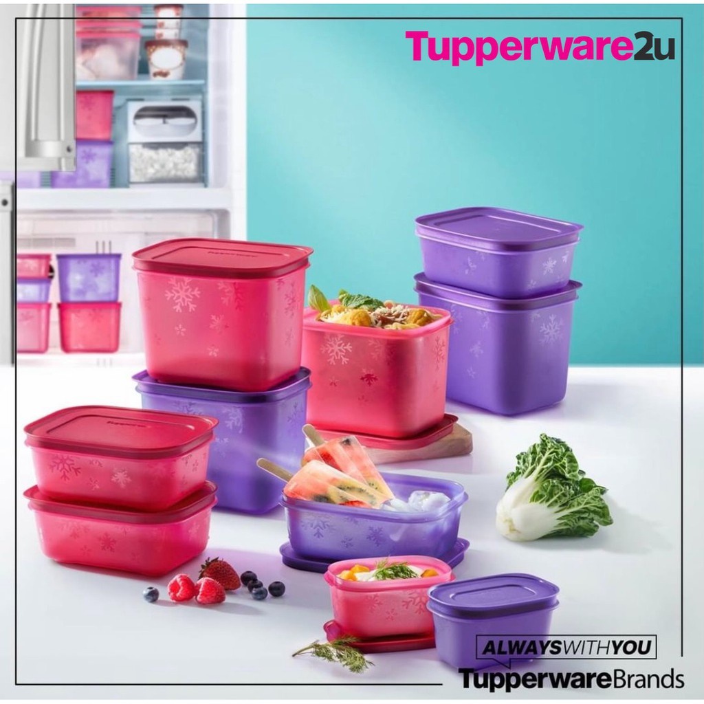 READY STOCK Tupperware Chill Freez Set Small Low 450ml Small High 1.1L and PWP Junior 170ml Chill-Freez Duo Set