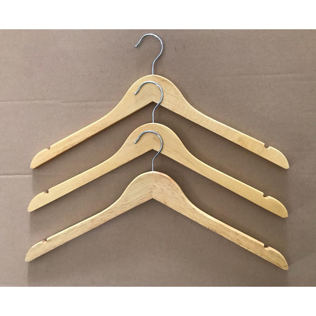 Wooden Clothes Hanger  Penyangkut Baju  Kayu READY STOCK 