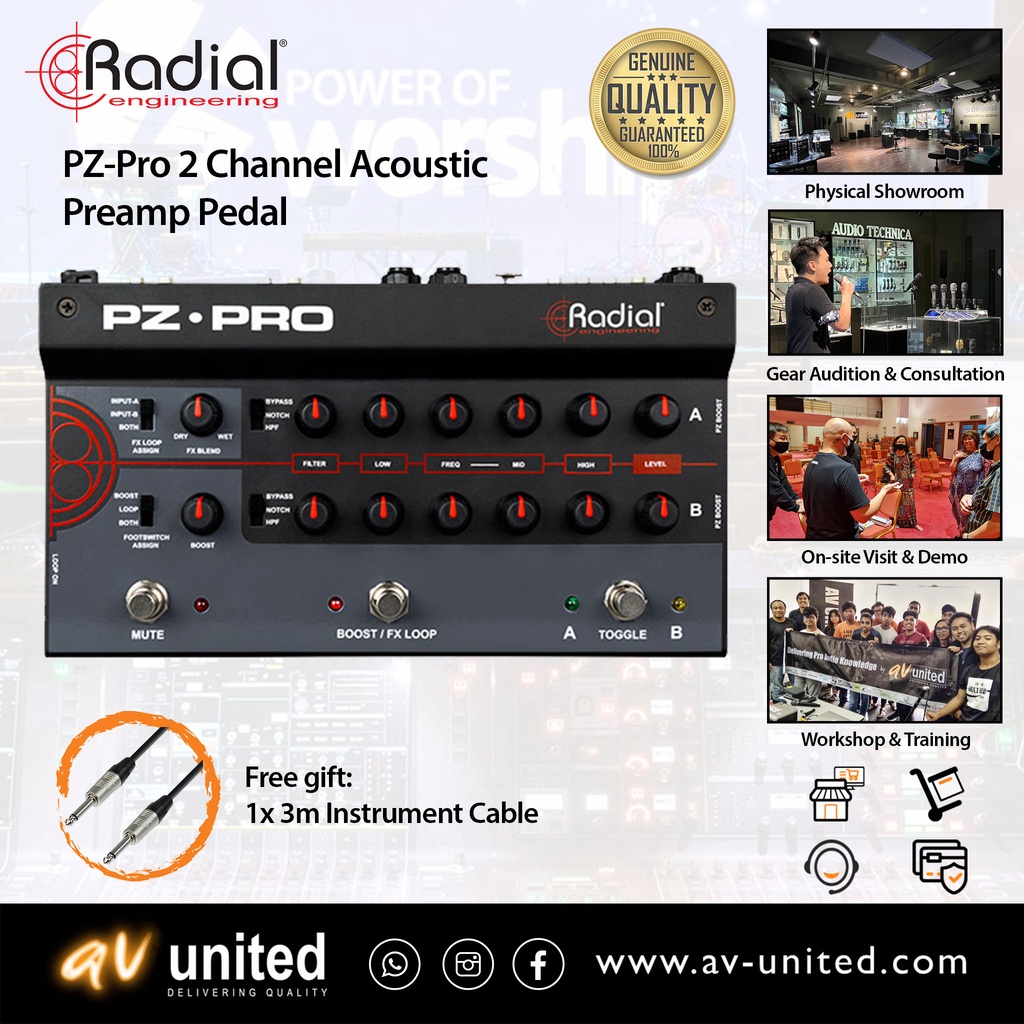 Radial Engineering PZPro 2Channel Acoustic Preamp Shopee Malaysia