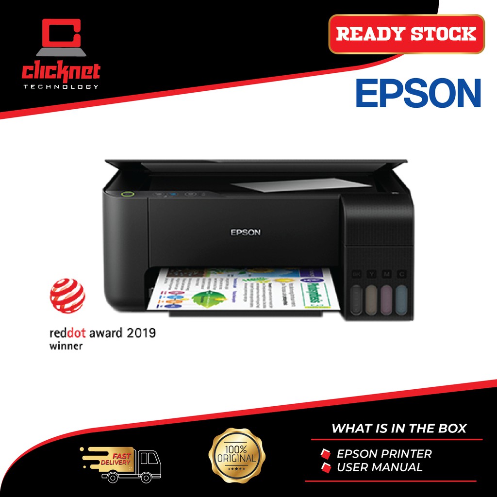 Epson Printer L3110 Black (Color Print, Copy, Scan) | Shopee Malaysia