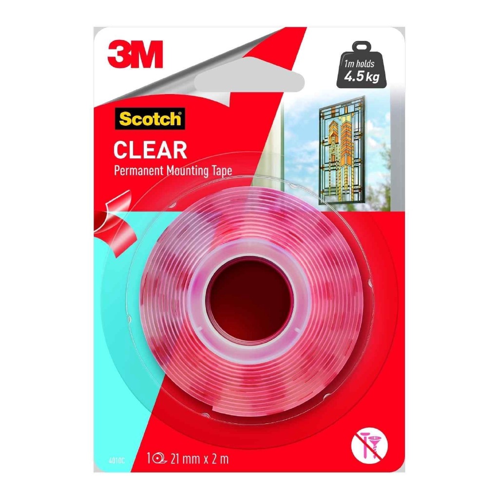 3M Scotch 4010C Clear UV Resistant Outdoor Permanent Mounting Double