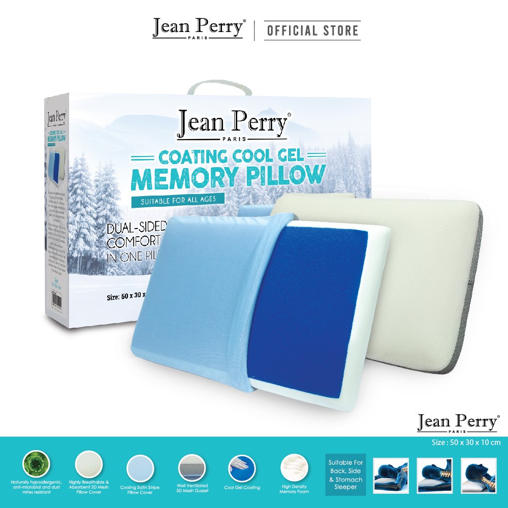 Jean Perry Coating Cool Gel Memory Pillow Shopee Malaysia