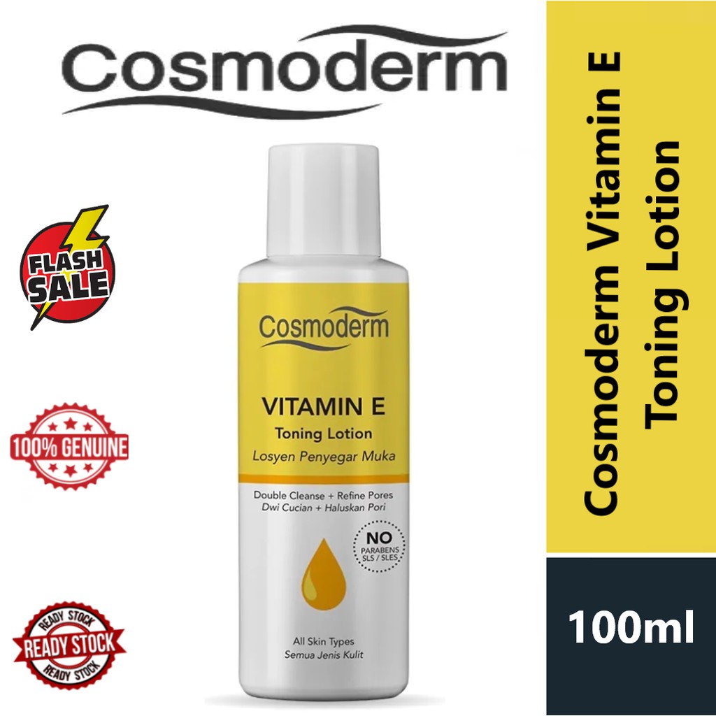 Cheap Exp 12 22 Cosmoderm Vitamin E Toning Lotion 100ml Shopee Malaysia