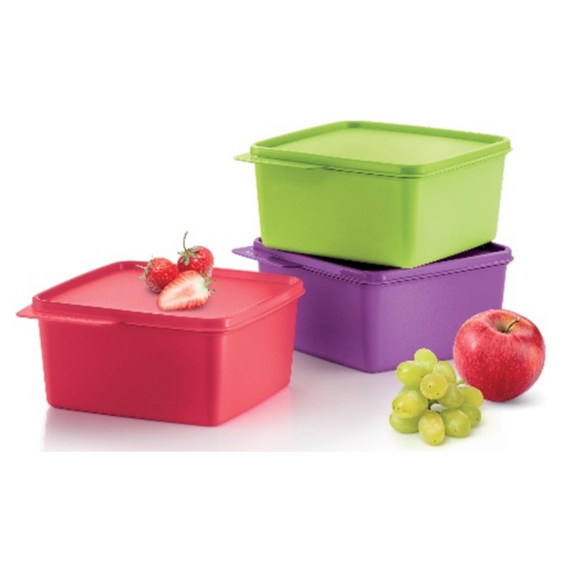 TUPPERWARE Snack & Stack (1) 1.2L Red/Purple/Green Shopee Malaysia