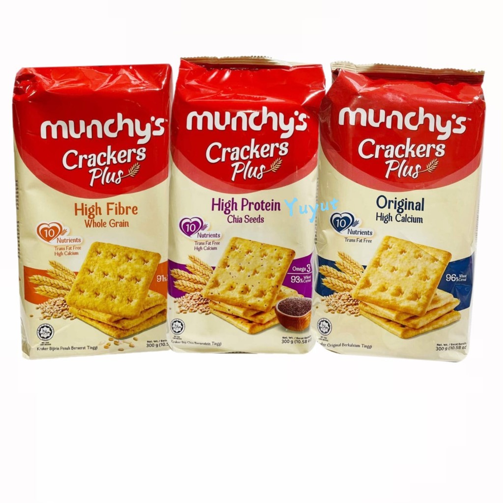 Munchy's Cracker Plus High Fibre Whole Grain/High Protein Chia Seeds
