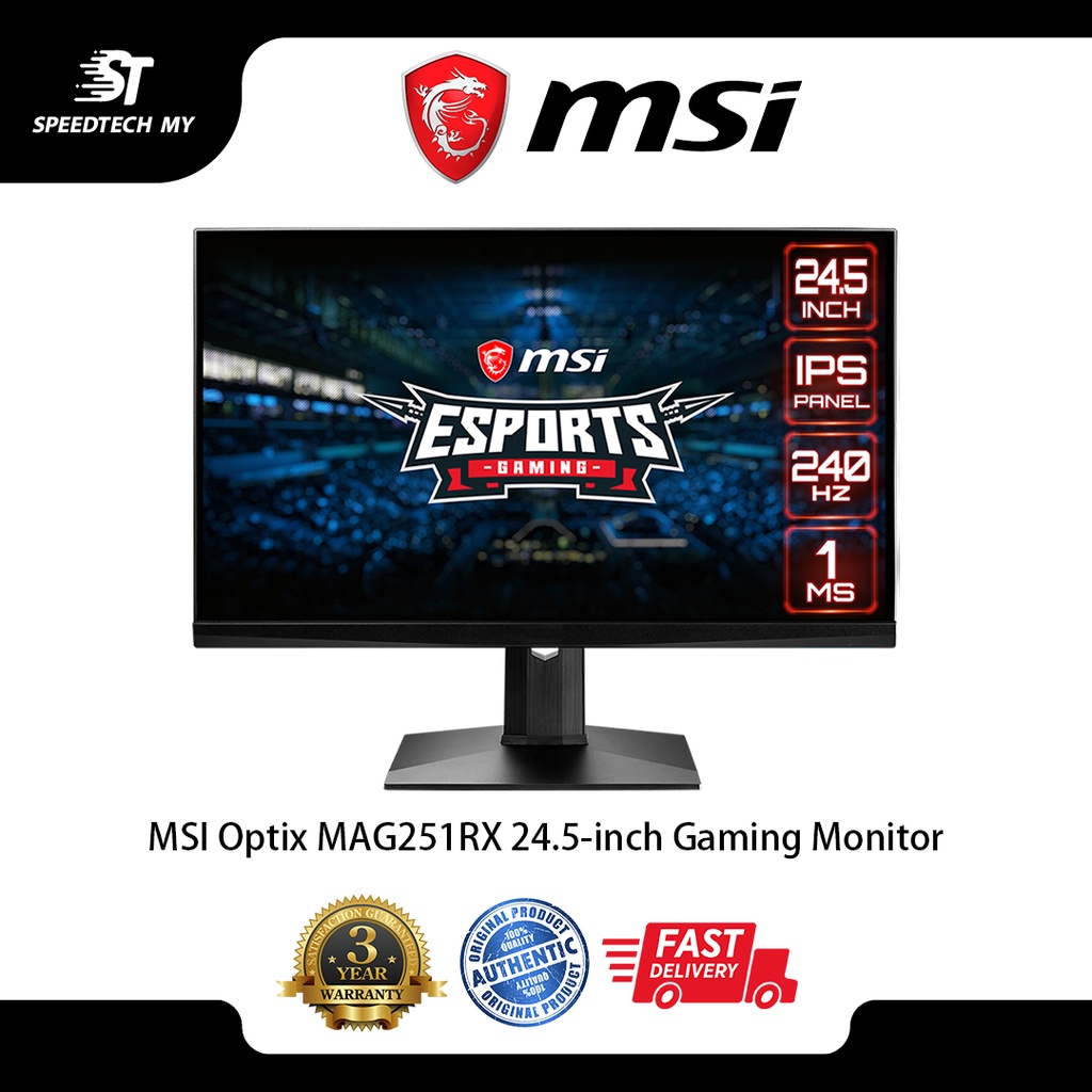 MSI Optix MAG251RX 24.5-inch Gaming Monitor 240Hz | MSI Optix MAG272CQR ...