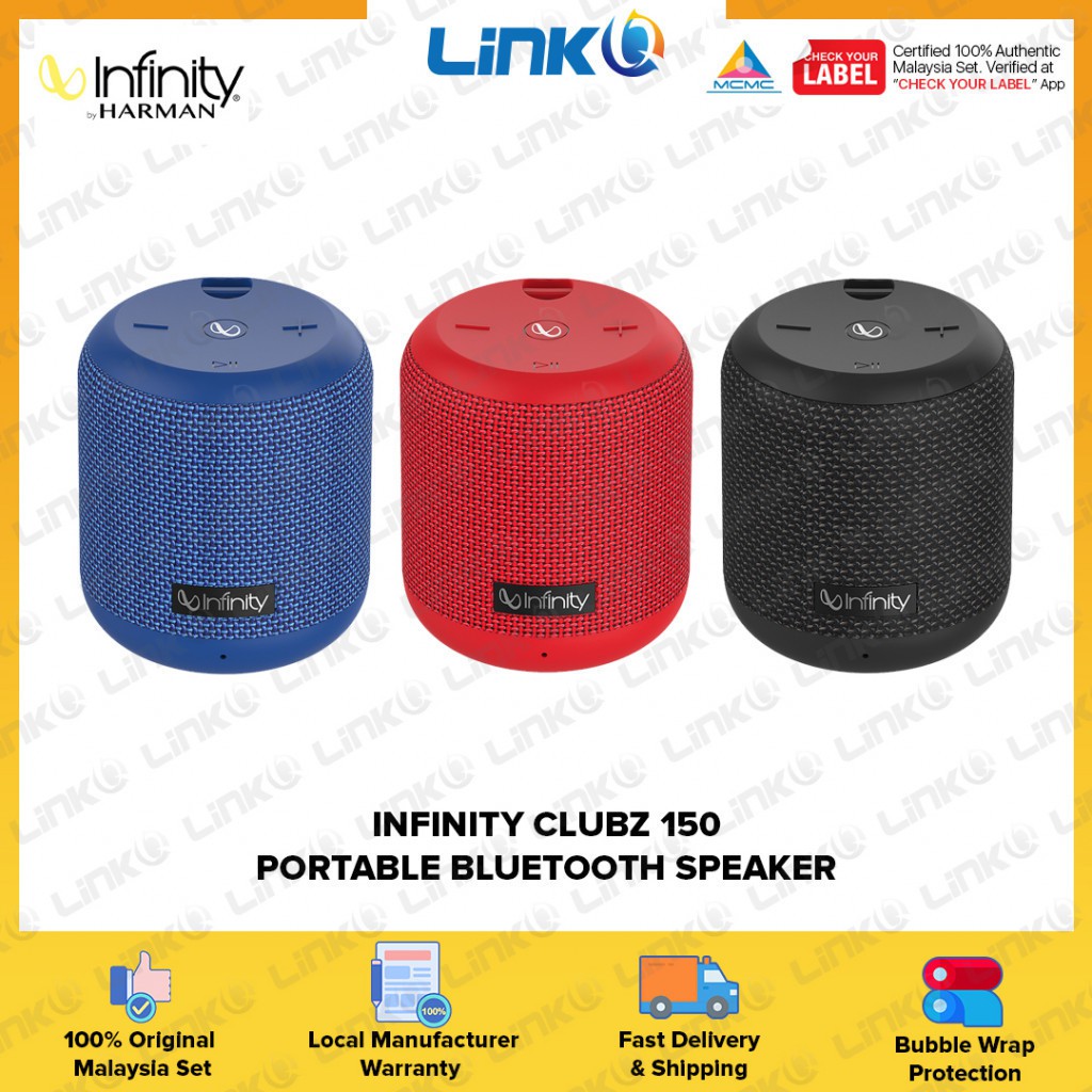 Infinity CLUBZ 150 Ultra Portable Bluetooth Speaker - Original 1 Year Warranty by Infinity Malaysia