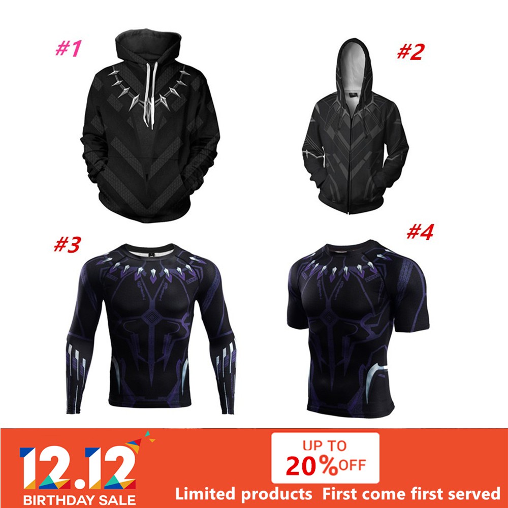 black panther 3d hoodie