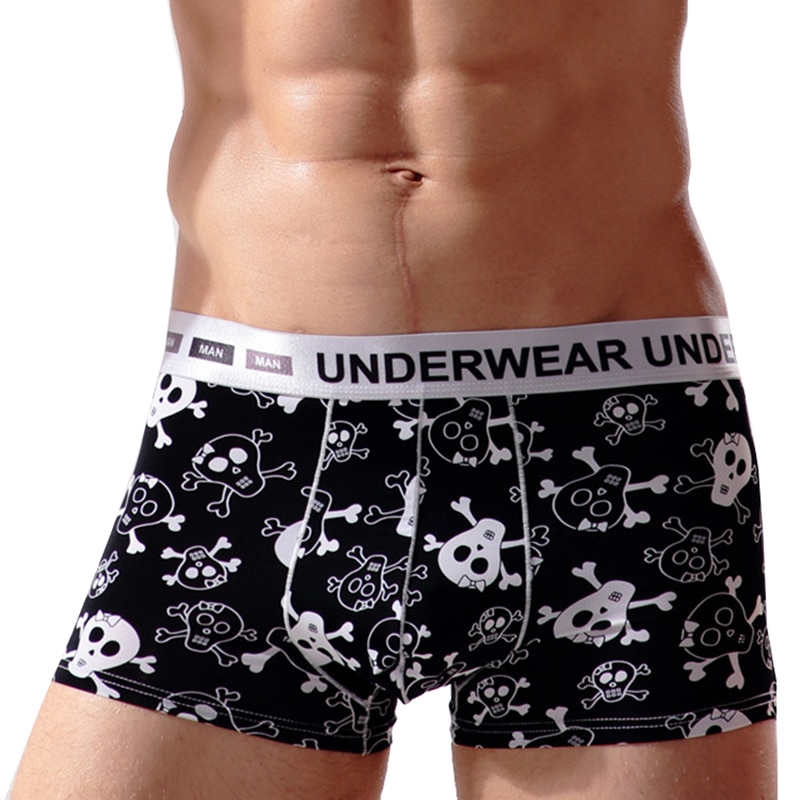 Sexy Low Waist Men Boxers Cartoon Underwear Ice Silk Underpants Shorts  Pants Skull Printed Size L XL XXL XXXL | Shopee Malaysia
