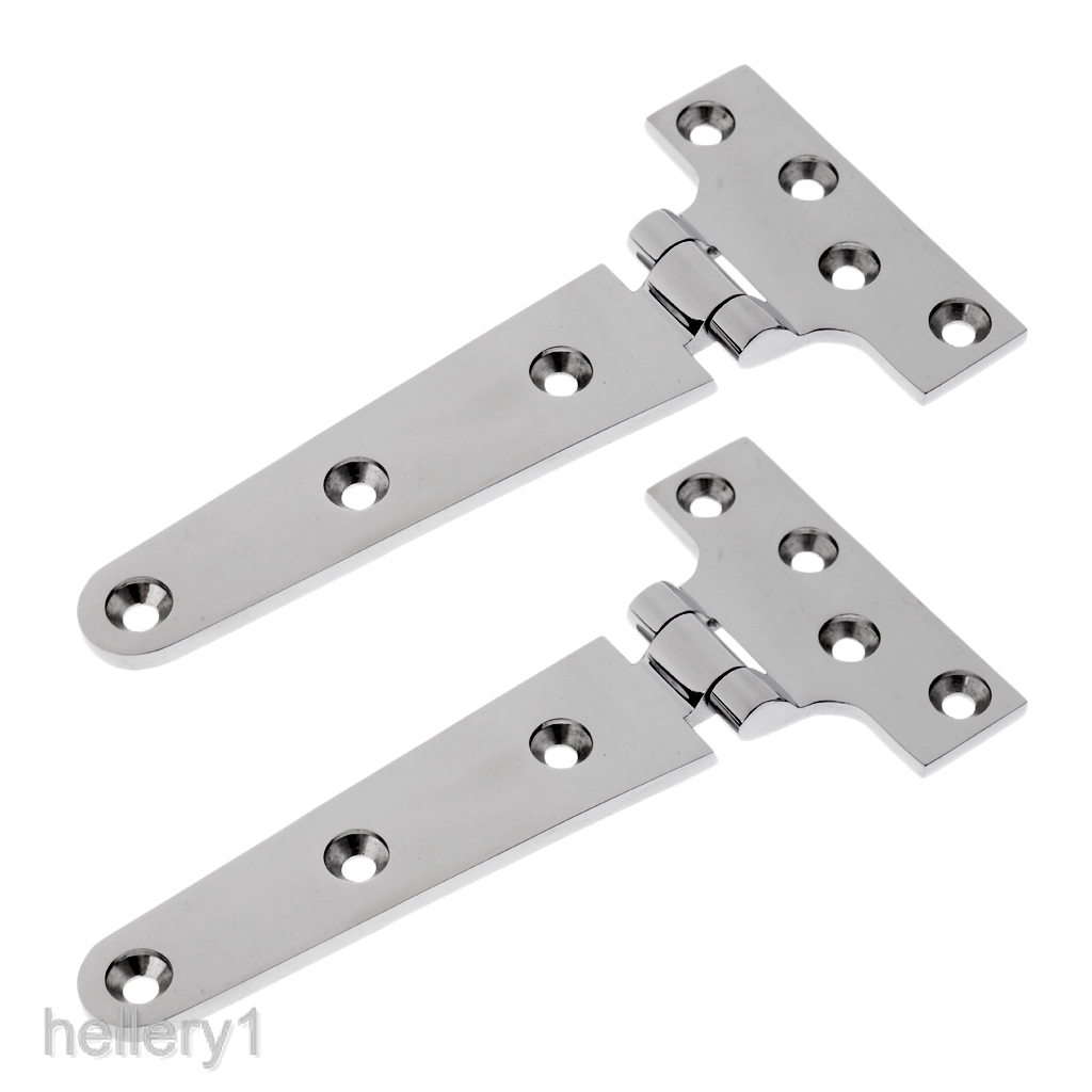 2pcs Shed T Hinges 6 Strap Heavy Duty Marine Stainless Steel Door Hardware