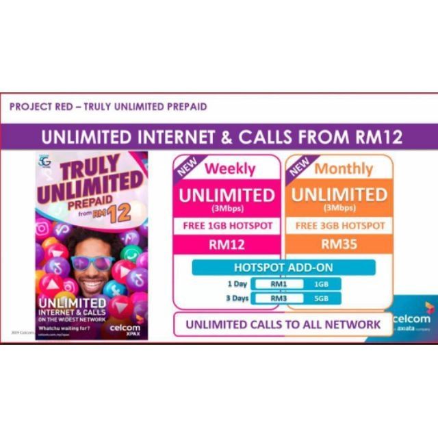 Top Up Celcom Unlimited Internet Top Up 35