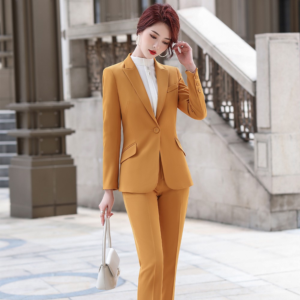 black long sleeve pant suit