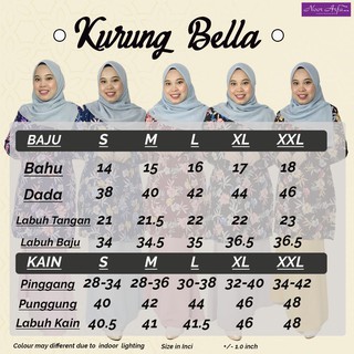  BAJU  KURUNG  KURANG KEDUT IRONLESS SAIZ  S M L XL  XXL CREPE 