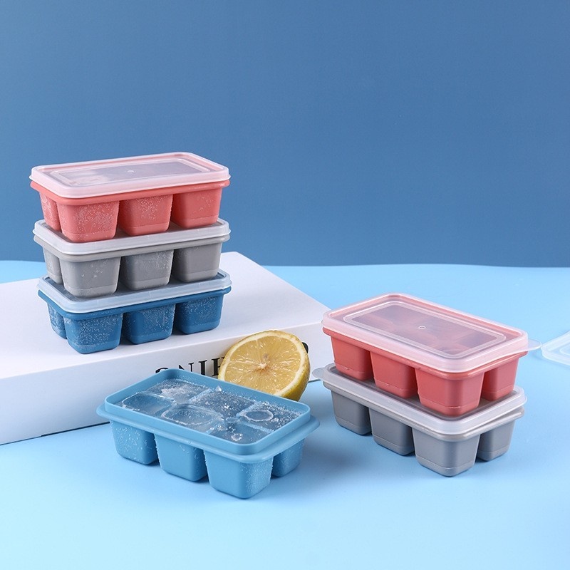 Silicone Ice Box with lid Ice Cube Mold/Ice Ball Maker Tray Ice Cram Mould DIY Tools