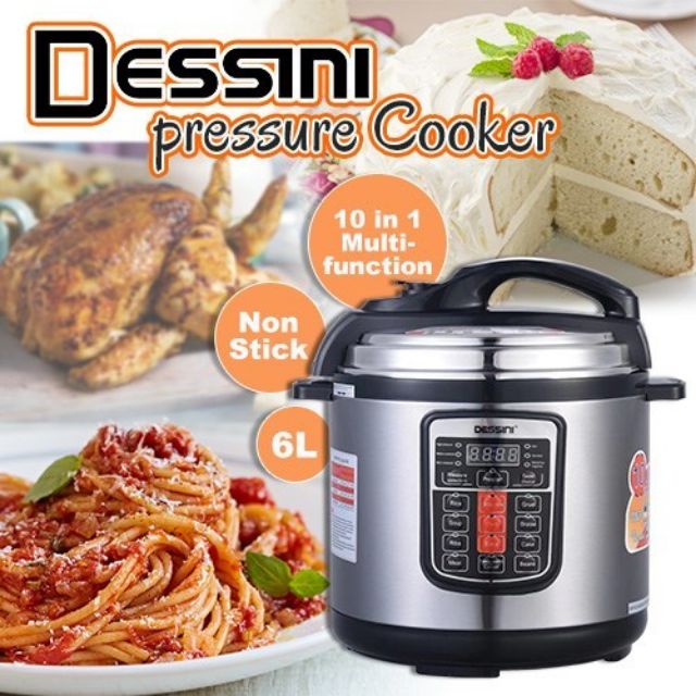 Dessini Italy Electric Pressure Cooker 8L/6L Capacity