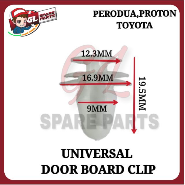 PROTON PERODUA HONDA TOYOTA DOOR BOARD CLIP DOOR TRIM DOOR PANEL CLIP ...