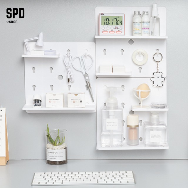 Pegboard Floating Shelves, Multi functional Modern Hole Board Pegboard Home Wall Decoration (1