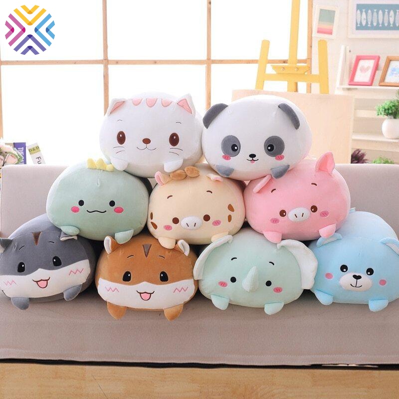 Cute Soft Panda Plush Dinosaur Pig Cat Bear Frog Plush Toy Soft Toys Chick Hamster Elephant Deer Stuffed Animals Doll Pillow Gift Toy for Girls pillows pillow block bearing pillow tabby JP6