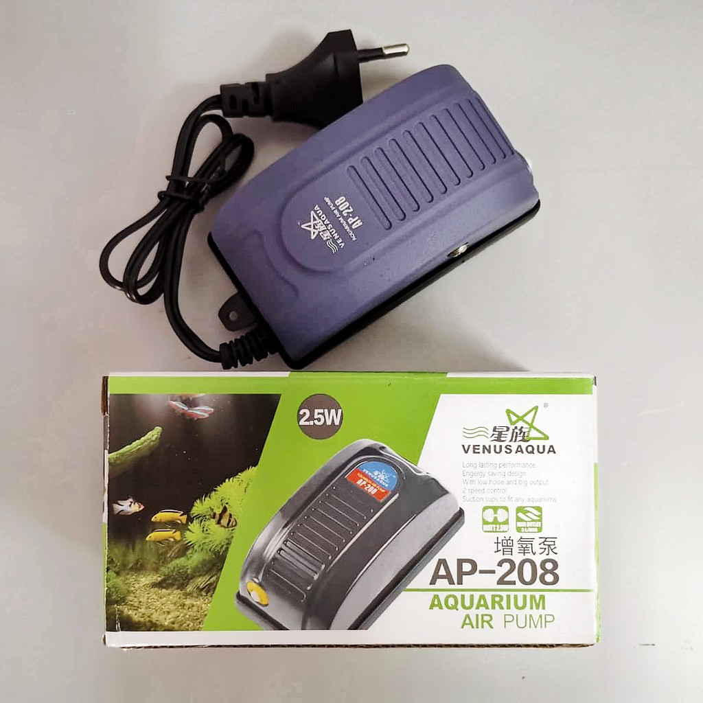 VENUS AQUA AP208 Aquarium Air Pump 220240V 2.5W 3L/min Shopee Malaysia