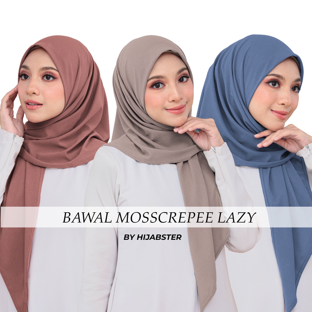 TUDUNG BAWAL LAZY/INSTANT BAWAL LAZY TRAVEL MOSSCREPE BIDANG 45 ...