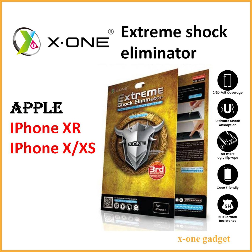 X One Xone Extreme Shock Eliminator Screen Protector 3rd Iphone X Xs Xr Xs Max Shopee Malaysia