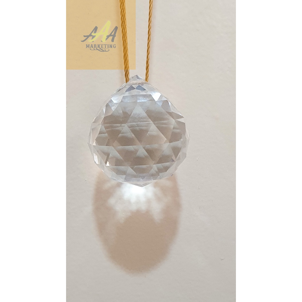 Vastu/Vaasthu/Feng Shui Crystal Ball (WITH NYLON ROPE - GOOD QUALITY ...