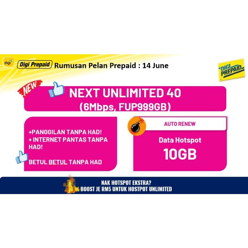 DIGI NEXT UNLIMITED. Shopee Malaysia