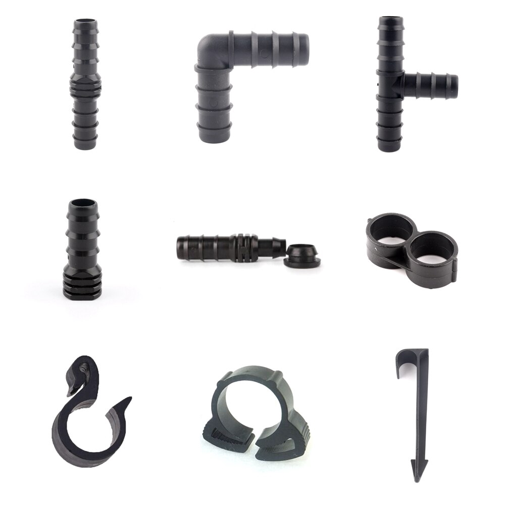 10pcs 16mm PE Pipe Connectors Micro Drip Irrigation Pipe Hose Connector