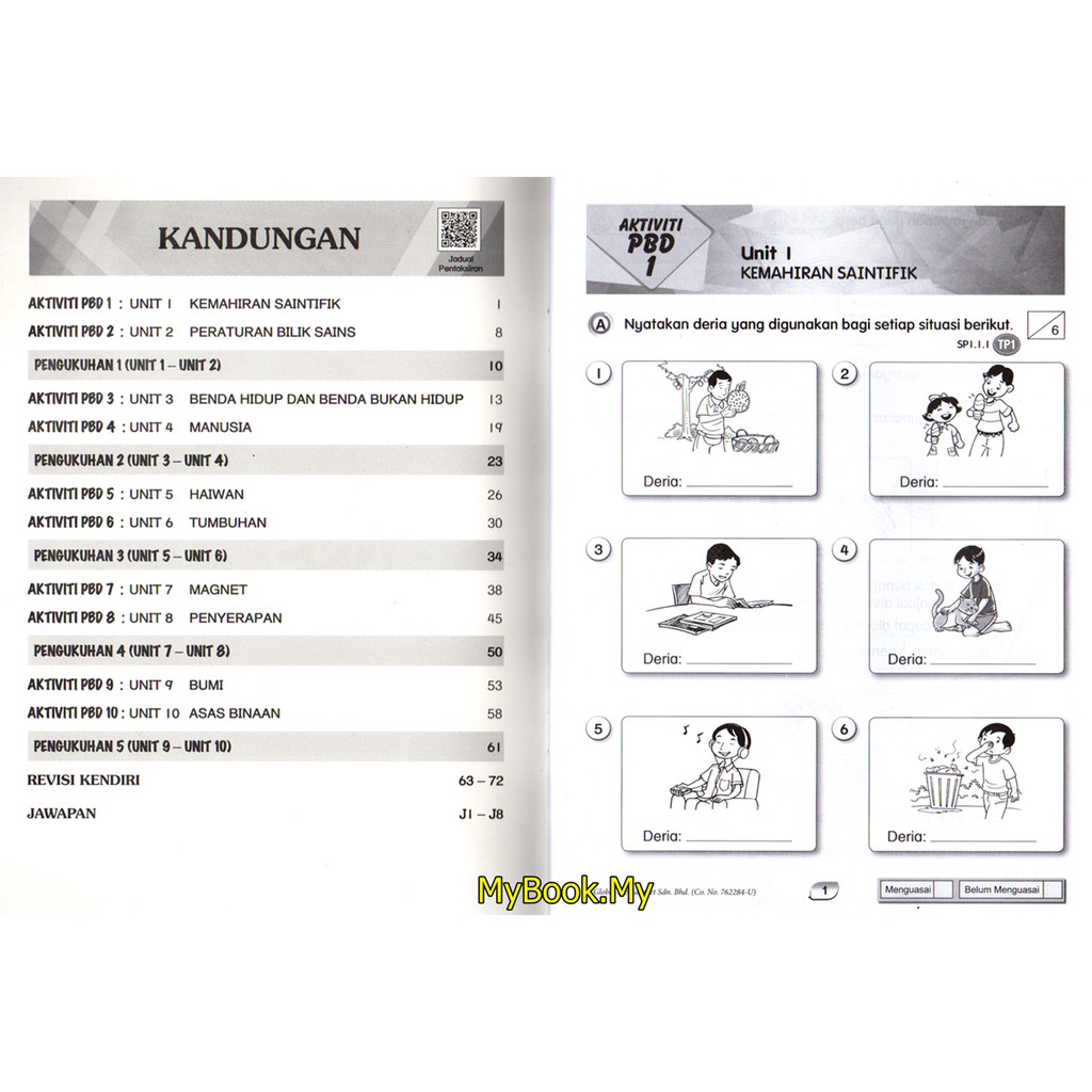 Aktiviti Sains Tahun 1  Buku Latihan Sains Tahun 1  Sains hayat 8.1