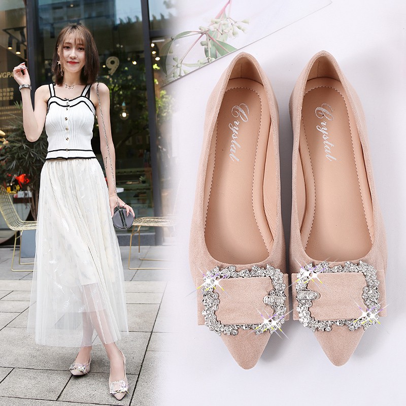 womens flat buckle shoes