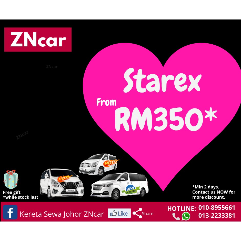 Sewa Kereta Johor Bahru Hyundai Starex Mpv Shopee Malaysia