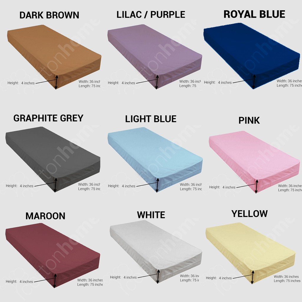 Mattress ZIP Cover Single Size Plain Foldable and Straight foam