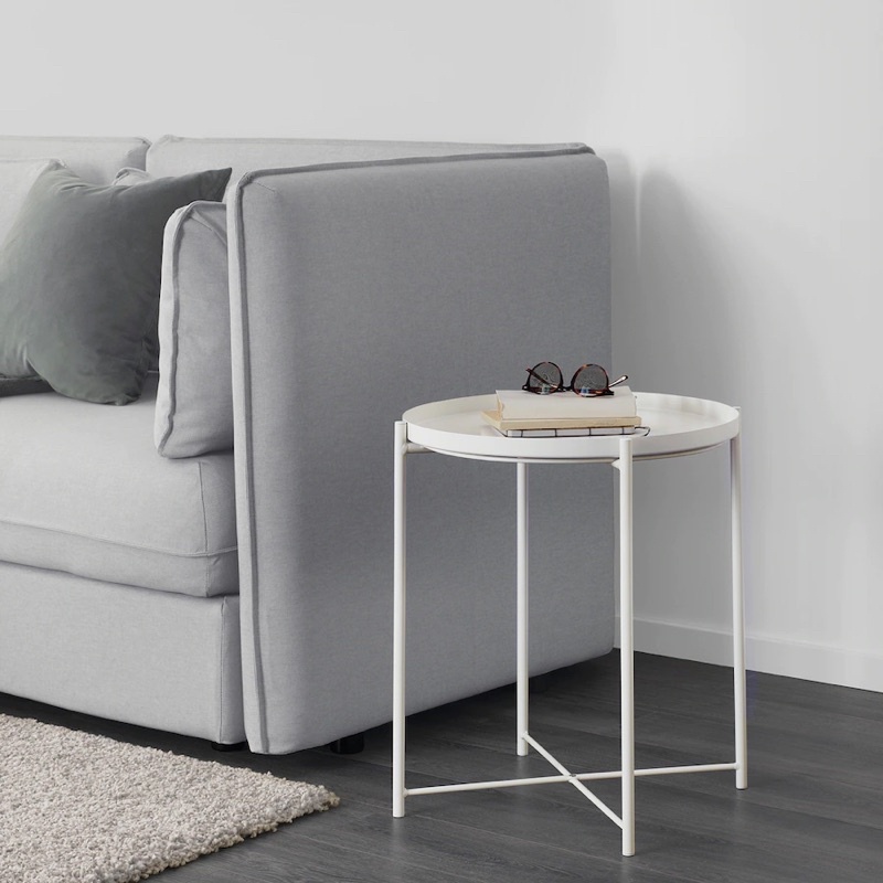 Ikea GLADOM Tray table, white45x53 cm